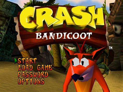 Crash Bandicoot menu